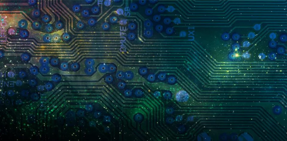 Digital world integrated Stock Photos