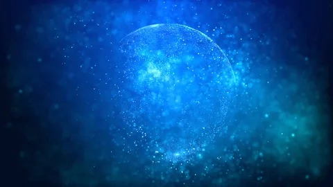 Digital world internet. Communication blue background Stock Footage 107790054