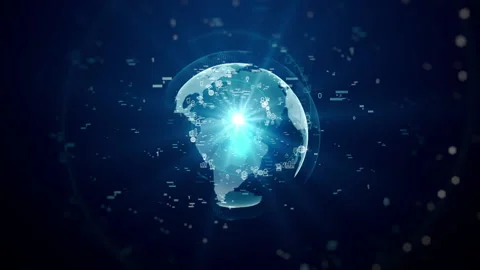 Digital world Line Connections in a 3D animation Stock Footage 239030938