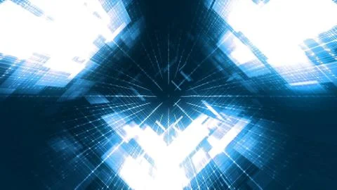 Digital World Loopable Background - blue Illustrazione stock