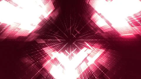 Digital World Loopable Background - red Stock Illustration