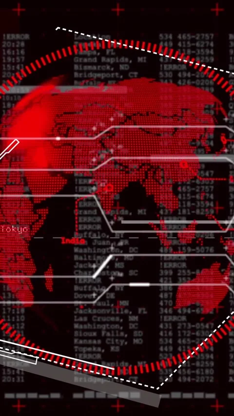 Digital world map and data processing animation over timeline from 2006 to 2012 스톡 동영상 319416040