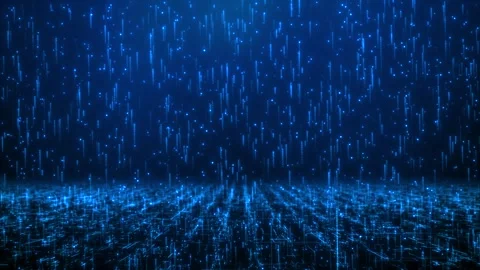 Digital World Map Data Flow Animation. Futuristic Global Cyber Network. Stock Footage 320529884