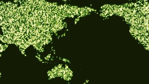 Digital world map in dots. Stock Footage 84843414
