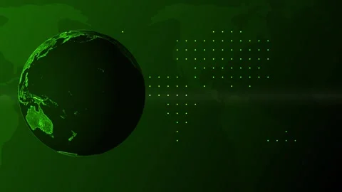 Digital world map earth globe rotating animation. News background seamless loop Stock-Footage 336560420