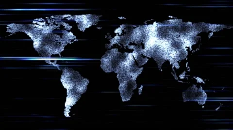Digital world map Stock Footage 62782716