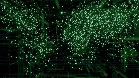 Digital world map Stock Footage 153371822