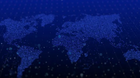 Digital world map future cyber abstract background big data technology Stock Footage 123988643