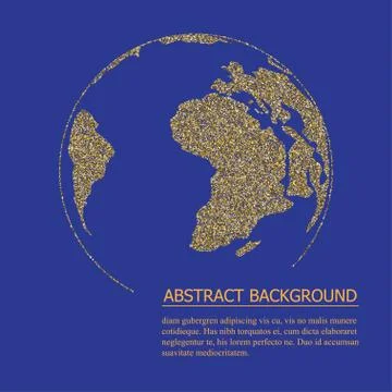 Digital world map, global  concept, vector illustratio Stock Illustration