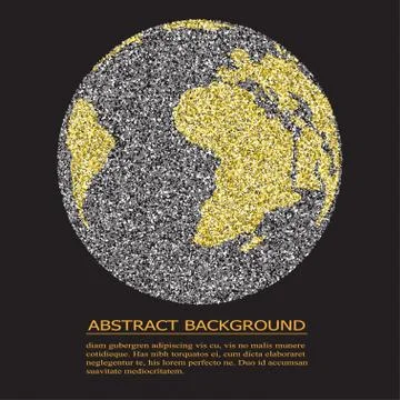 Digital world map, global concept, vector illustration Stock Illustration