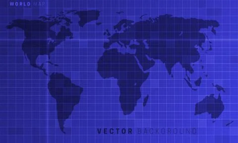 Digital world map Stock Illustration