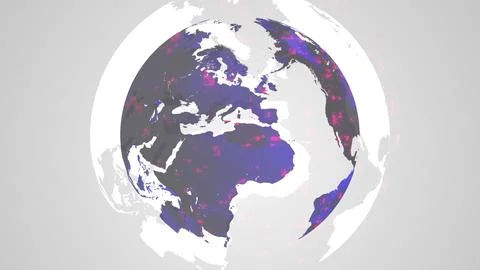 Digital world map Stock Illustration