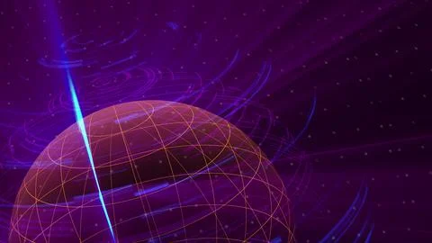 Digital world map Illustrazione stock