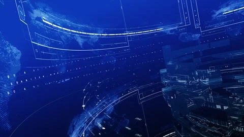 Digital world map looped background | Stock Video | Pond5