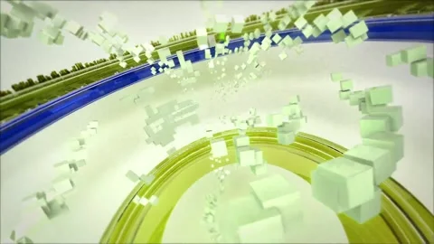 Digital World Map News Intro Background Stock Footage 149727108