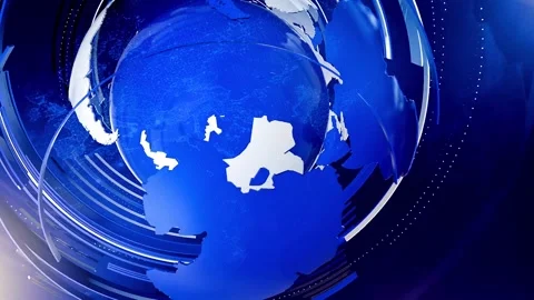 Digital World Map News Intro Background | Stock Video | Pond5