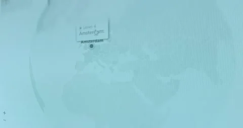 Digital world map with a pop up box highlighting data related to airports Video stock 321758069