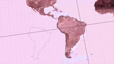  Digital World Map Scan Animation.  Stock Footage 239052244