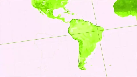 Digital World Map Scan Animation. | Stock Video | Pond5