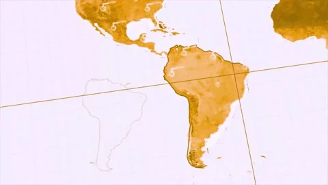  Digital World Map Scan Animation.  Stock Footage 239052393