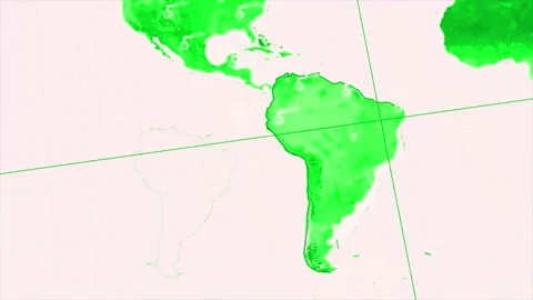  Digital World Map Scan Animation.  Stock Footage 239052401