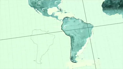  Digital World Map Scan Animation.  Stock Footage 239052437