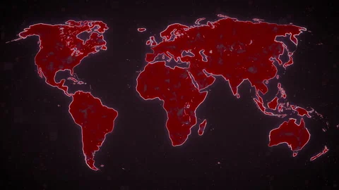 Digital World Map virus covid19 coronavirus outbreak Hologram abstract backgroun Stock Footage 143985265