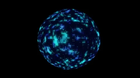 Digital world particle effect. Motion graphic technology futuristic conceptual 스톡 동영상 279571276