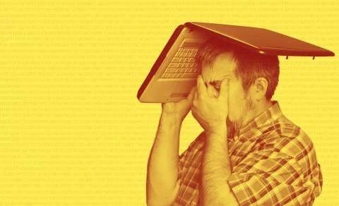Digital world. Problems with computer Stock Photos
