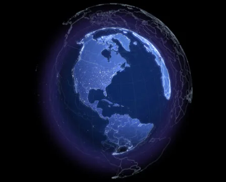 Digital World Rotation PAL Loop Alpha Stock Footage 33870031