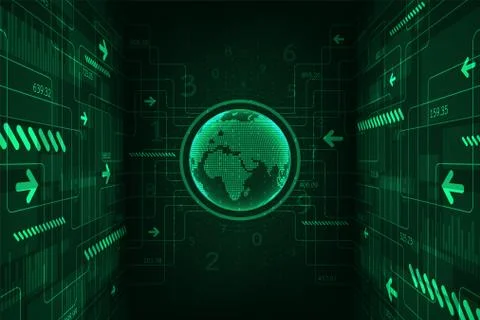 The digital world source of information. Stockillustratie