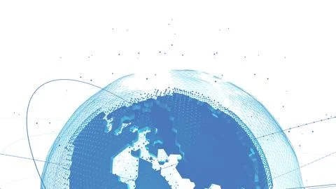Digital world technology integrates data communication and network connecti.. Stock Photos