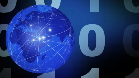 Digital world under attack cybersecurity battles cyber crimes with binary code Video stock 256978152