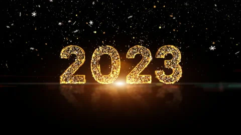 Digital year 2023 text animation abstract background. Best for new year event Stock Footage 217630044