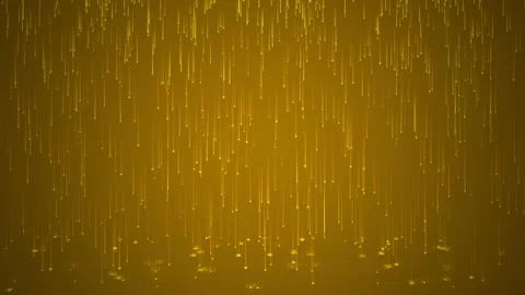 Digital yellow rain loop animation. Abstract technology background. Stock Footage 201701165