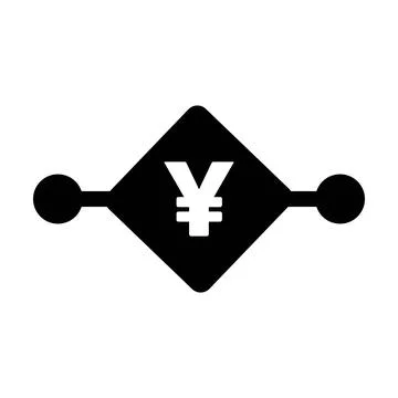 Digital Yen coin icon vector currency symbol for digital transactions Stock Illustration
