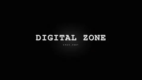 Digital Zone Text Overlay with Glitch Effect and Binary Code - Futuristic T.. Stock Footage 331568352
