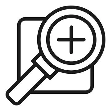 Digital zoom icon outline vector. Edit tool Illustrazione stock