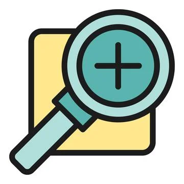 Digital zoom icon vector flat 스톡 일러스트