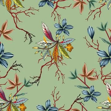 Digital,Border,Design,And,Seamless,Pattren,Design,For,All,Over Stock Illustration