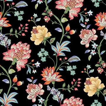 Digital,Design,Flower,Leaf,Back,Ground,Textures Stock Illustration