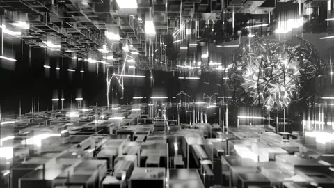 Digital.Disc.Loop.Fix.Minimal.WH.Scn002 Stock Footage 296805345