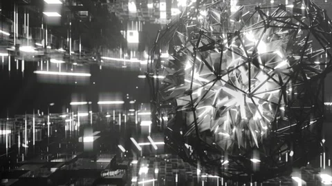 Digital.Disc.Loop.Fix.Minimal.WH.Scn003 Stock Footage 296805794