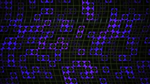 Digitalgrid Abstract Digital Background with Pulsing Blue Neon Geometric Pa.. Stock Footage 343694448