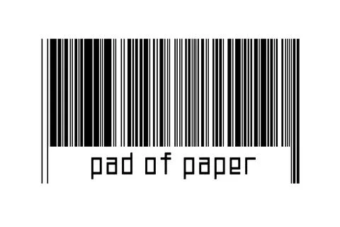 Digitalization concept. Barcode of black horizontal lines with inscription pa Stock Illustration