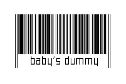 Digitalization concept. Barcode of black horizontal lines with inscription ba Stockillustratie