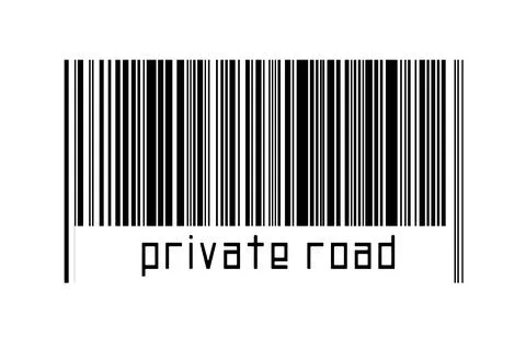 Digitalization concept. Barcode of black horizontal lines with inscription pr Illustrazione stock