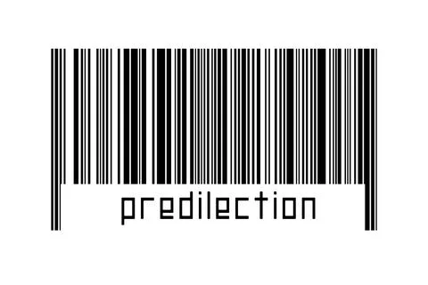 Digitalization concept. Barcode of black horizontal lines with inscription pr イラスト素材