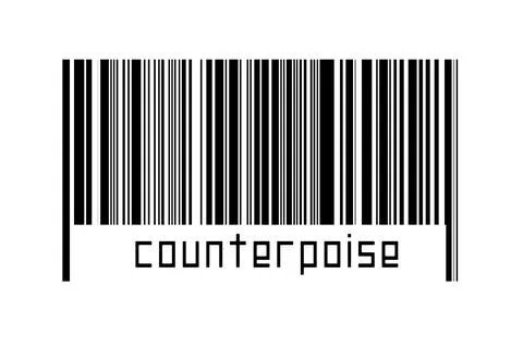 Digitalization concept. Barcode of black horizontal lines with inscription co Illustrazione stock