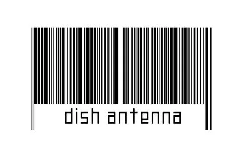 Digitalization concept. Barcode of black horizontal lines with inscription di イラスト素材